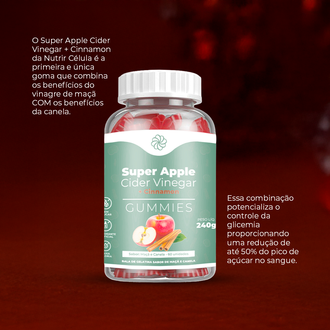 COMPRE 3 Vinagre de Maçã com Canela LEVE 4: Controla Glicemia, Reduz Vontade de Doce e Ajuda a Digestão