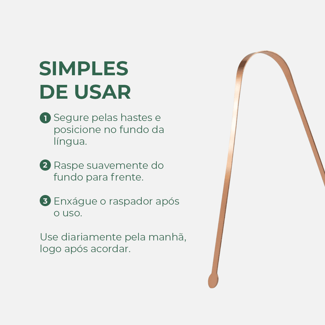 Raspador de Língua 100% Cobre