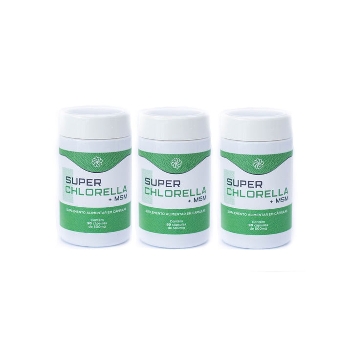 3 CHLORELLA com MSM: Desincha e Emagrece