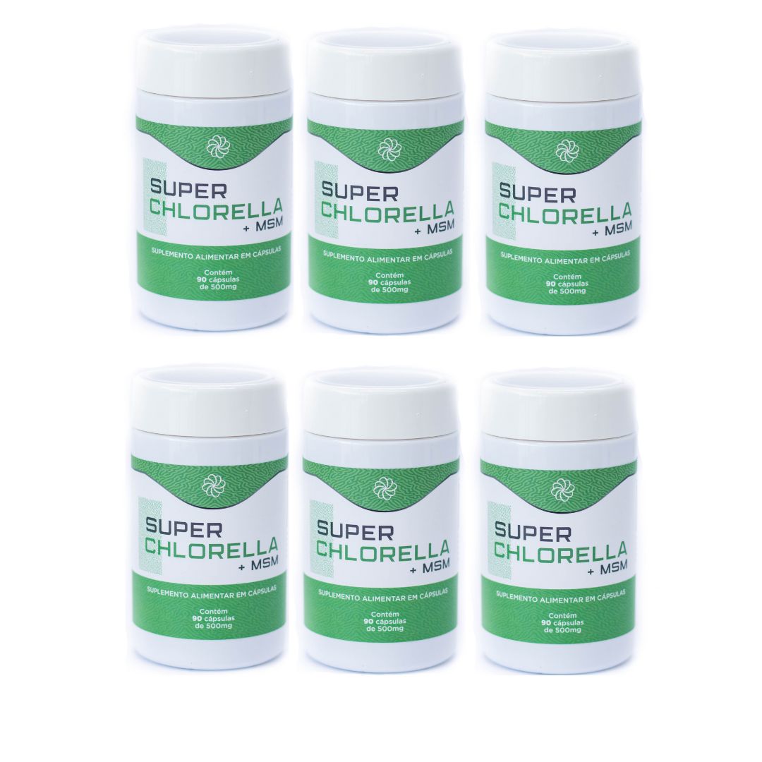 6 CHLORELLA com MSM: Desincha e Emagrece