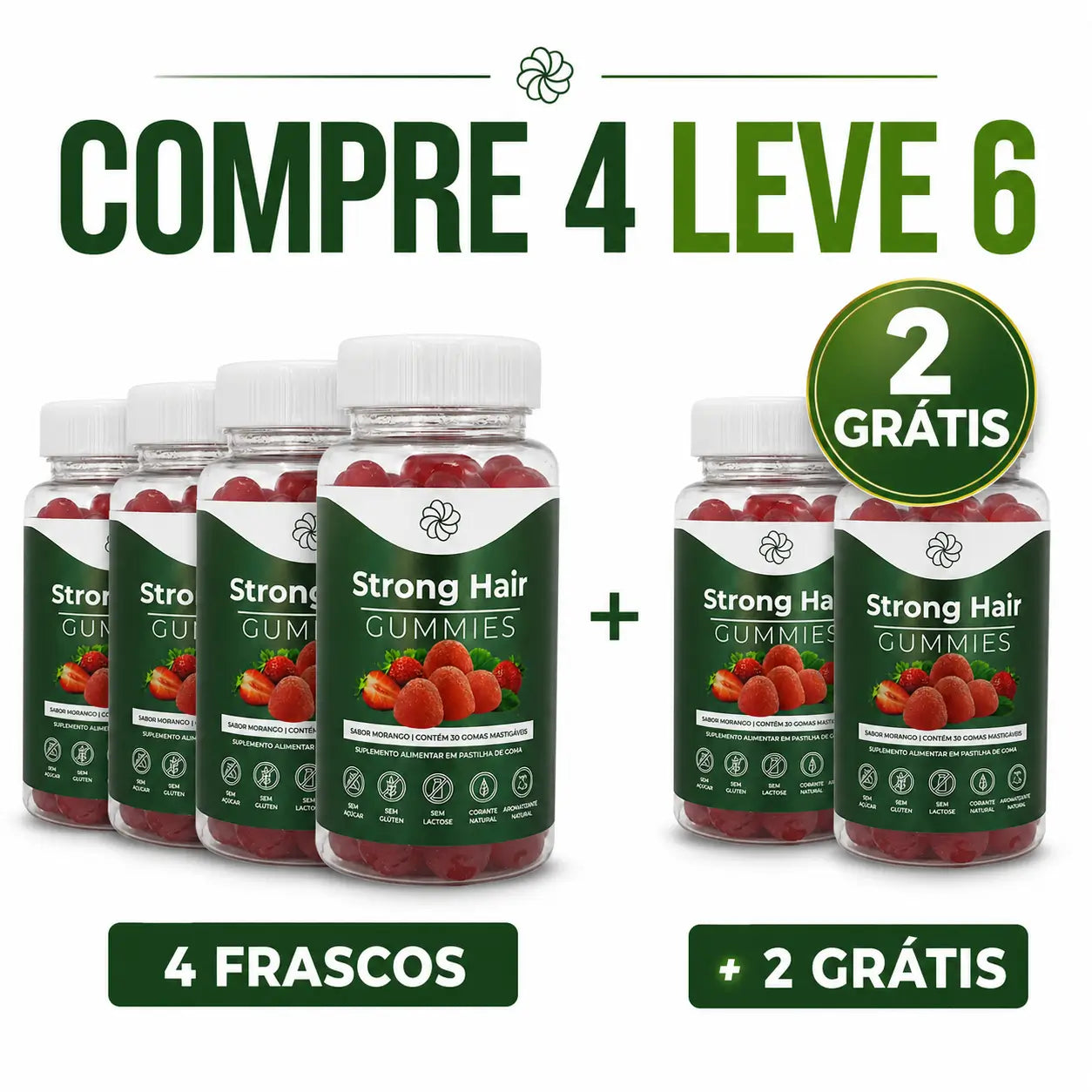 Compre 4 Leve 6 Strong Hair com Frete Grátis