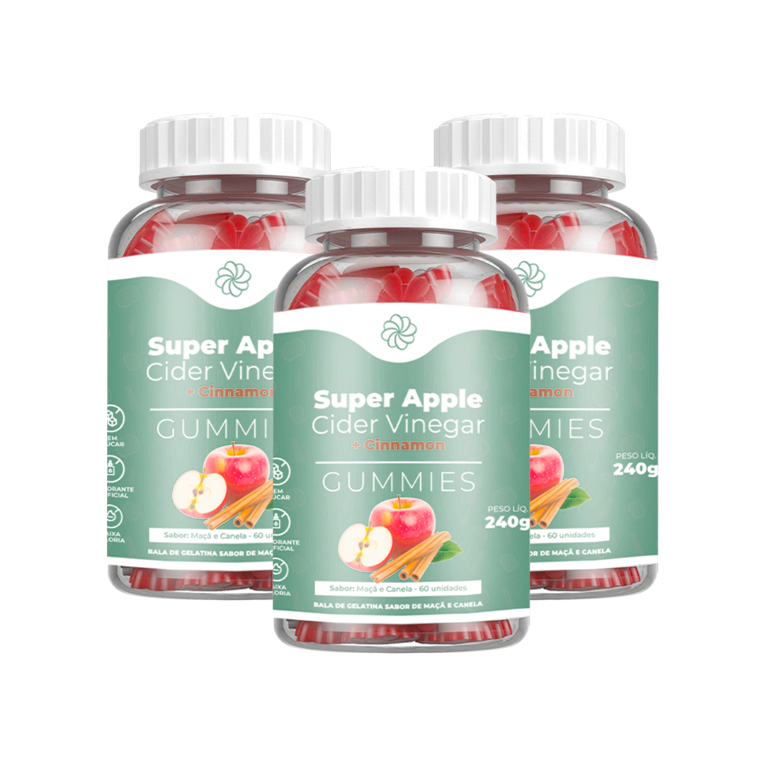 COMPRE 3 Vinagre de Maçã com Canela LEVE 4: Controla Glicemia, Reduz Vontade de Doce e Ajuda a Digestão