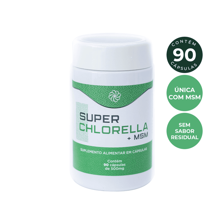 6 CHLORELLA com MSM: Desincha e Emagrece