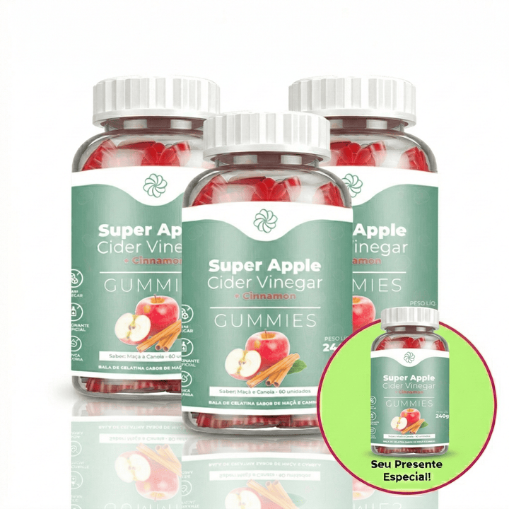 Compre 3 Leve 4 Vinagre de Maçã com Canela: Controla Glicemia, Reduz Vontade de Doce e Ajuda a Digestão